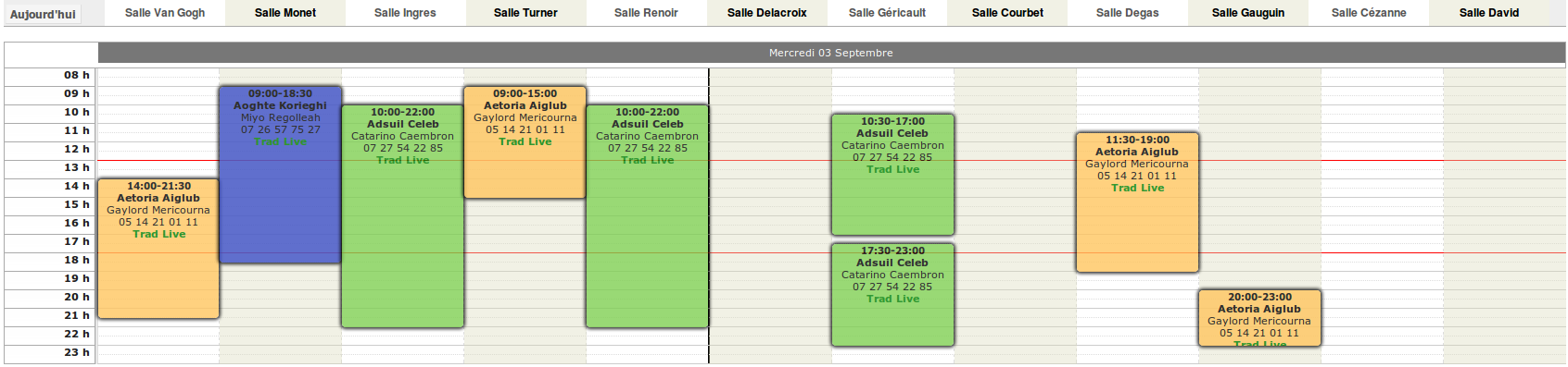 Calendrier FocusManager